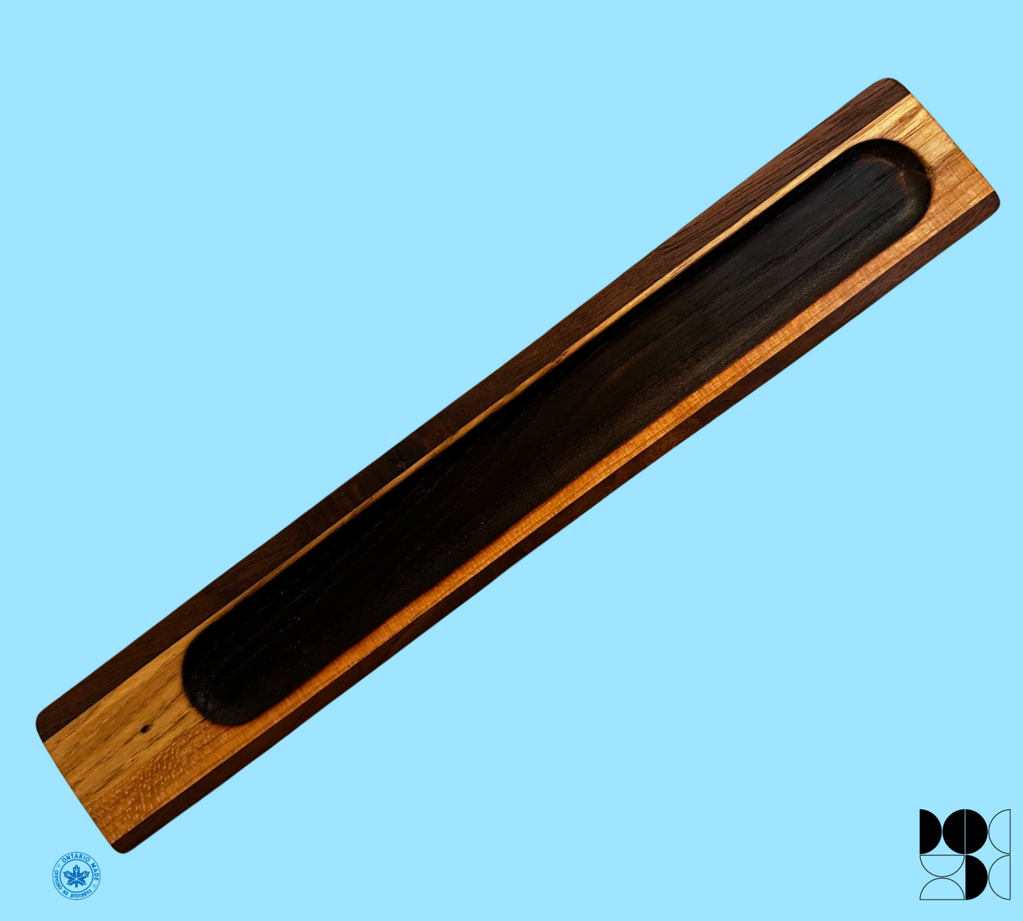 Wood incense holder made from different types of wood in different patterns