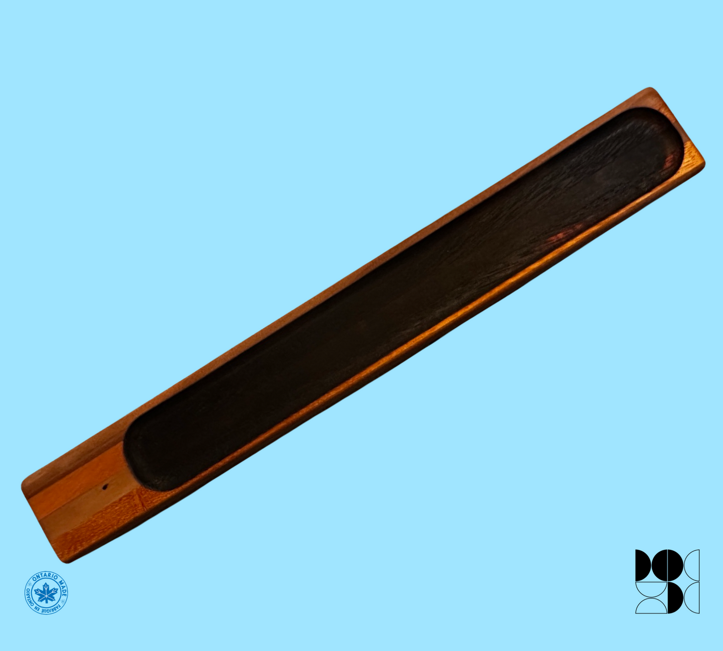 Wood incense holder made from different types of wood