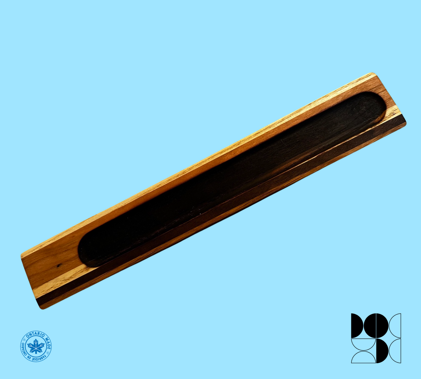 Wood incense holder made from different types of wood in different patterns