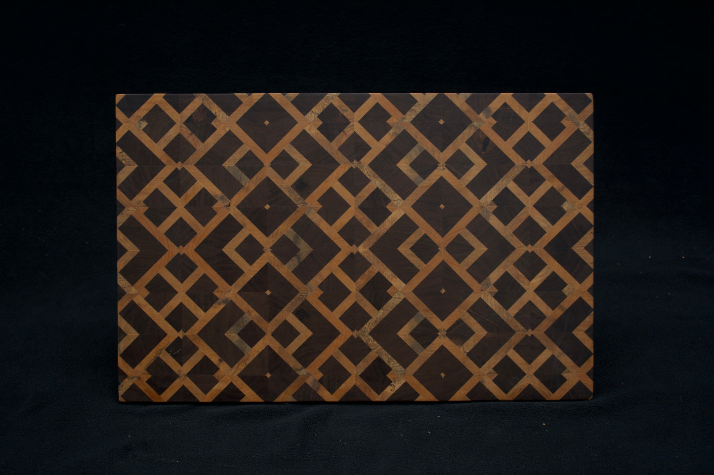 Chamfered Edge Geometric Cutting Board