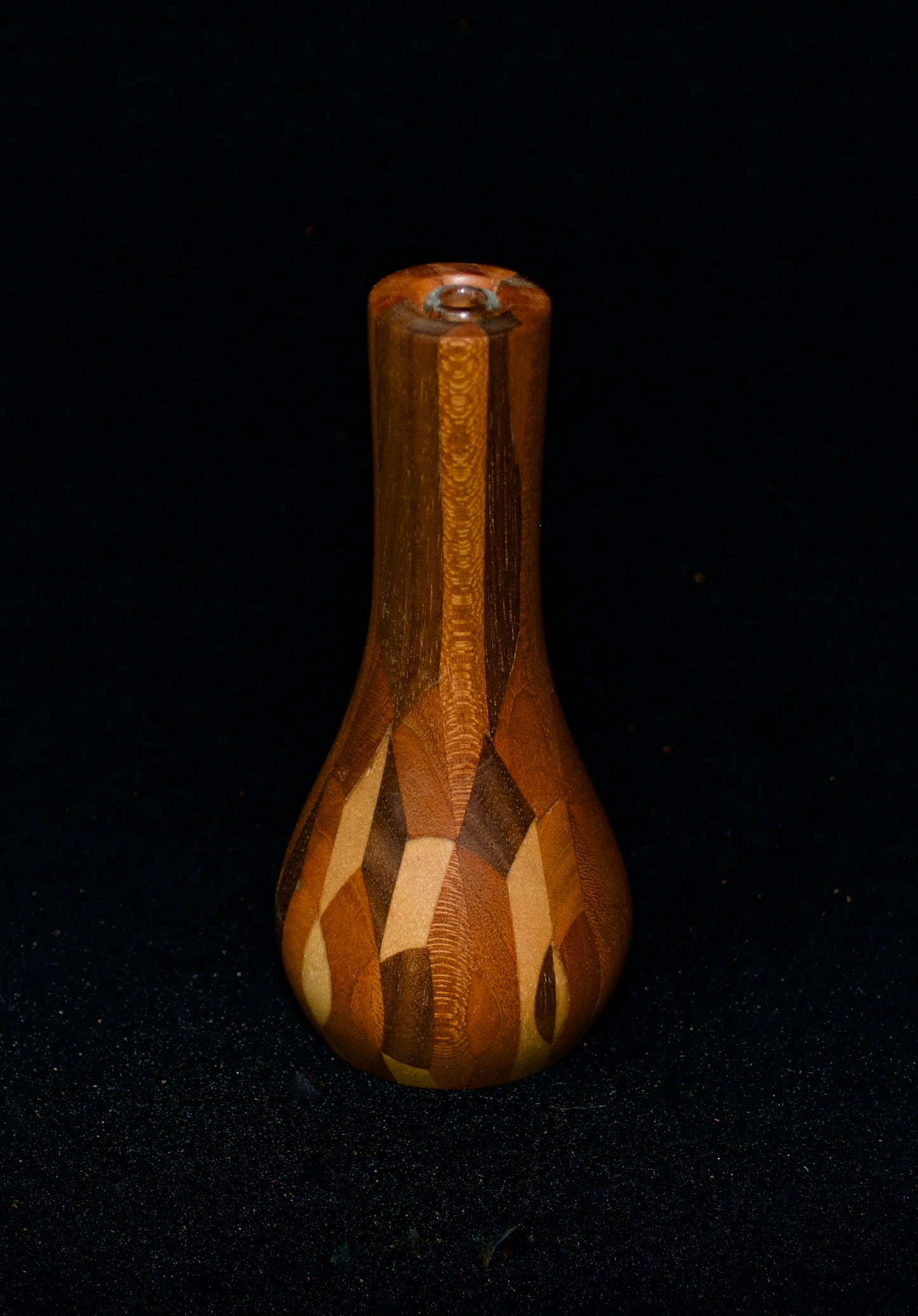 Single Flower Wood Turned Vase/ cherry ,maple walnut