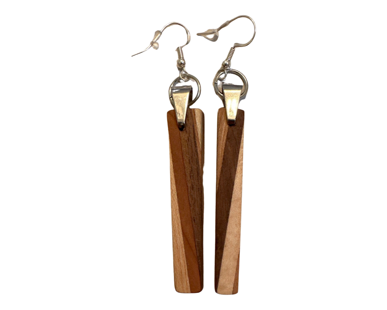 Exotic Wood Earrings with sterling silver hooks
