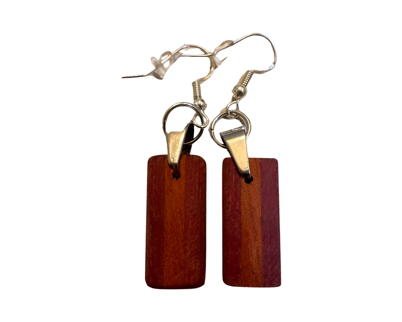 Exotic Wood Earring with Sterling Silver Hooks