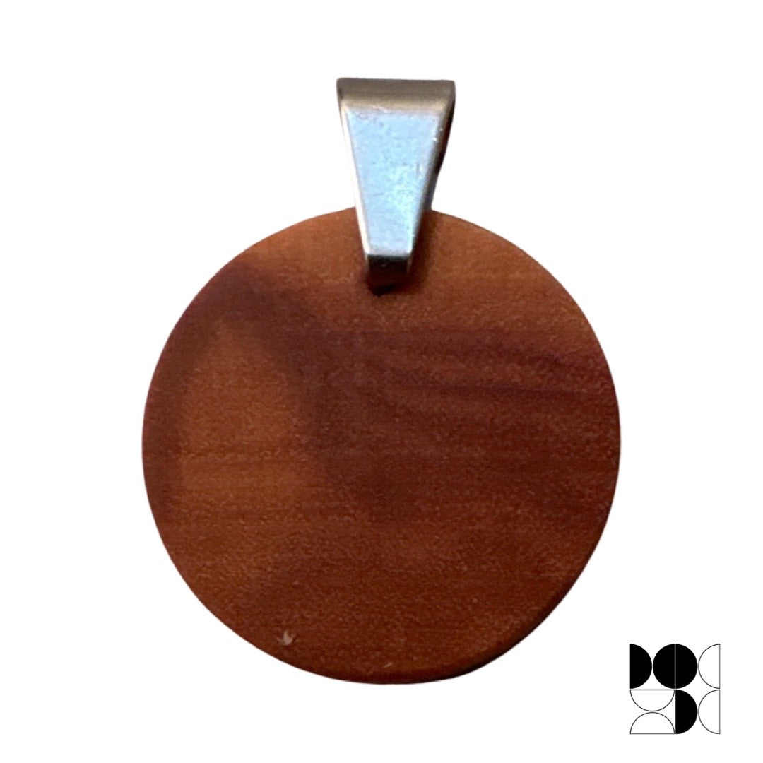 Olive Wood Circular Pendant