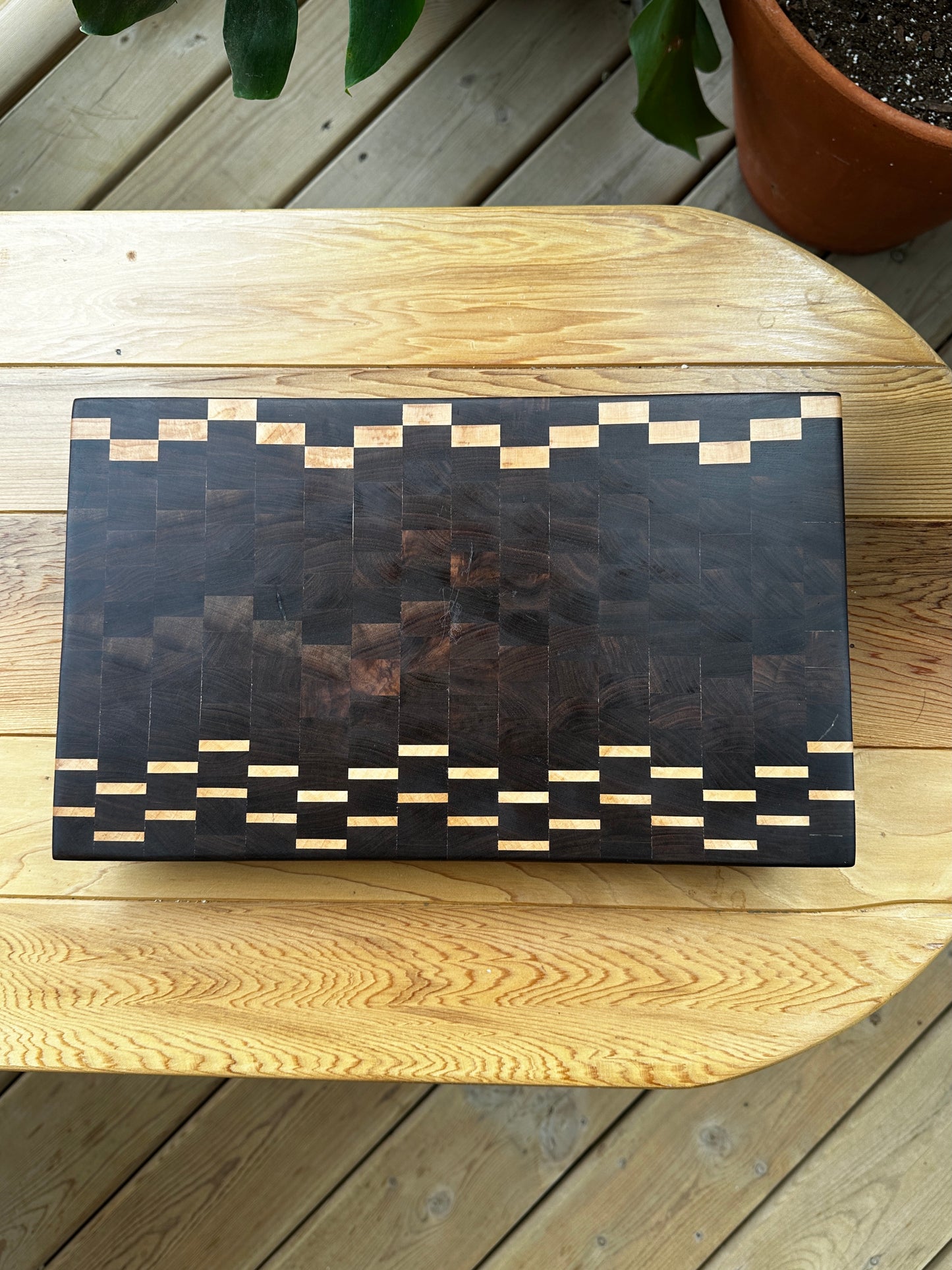 Walnut and Maple End Grain Cutting Board