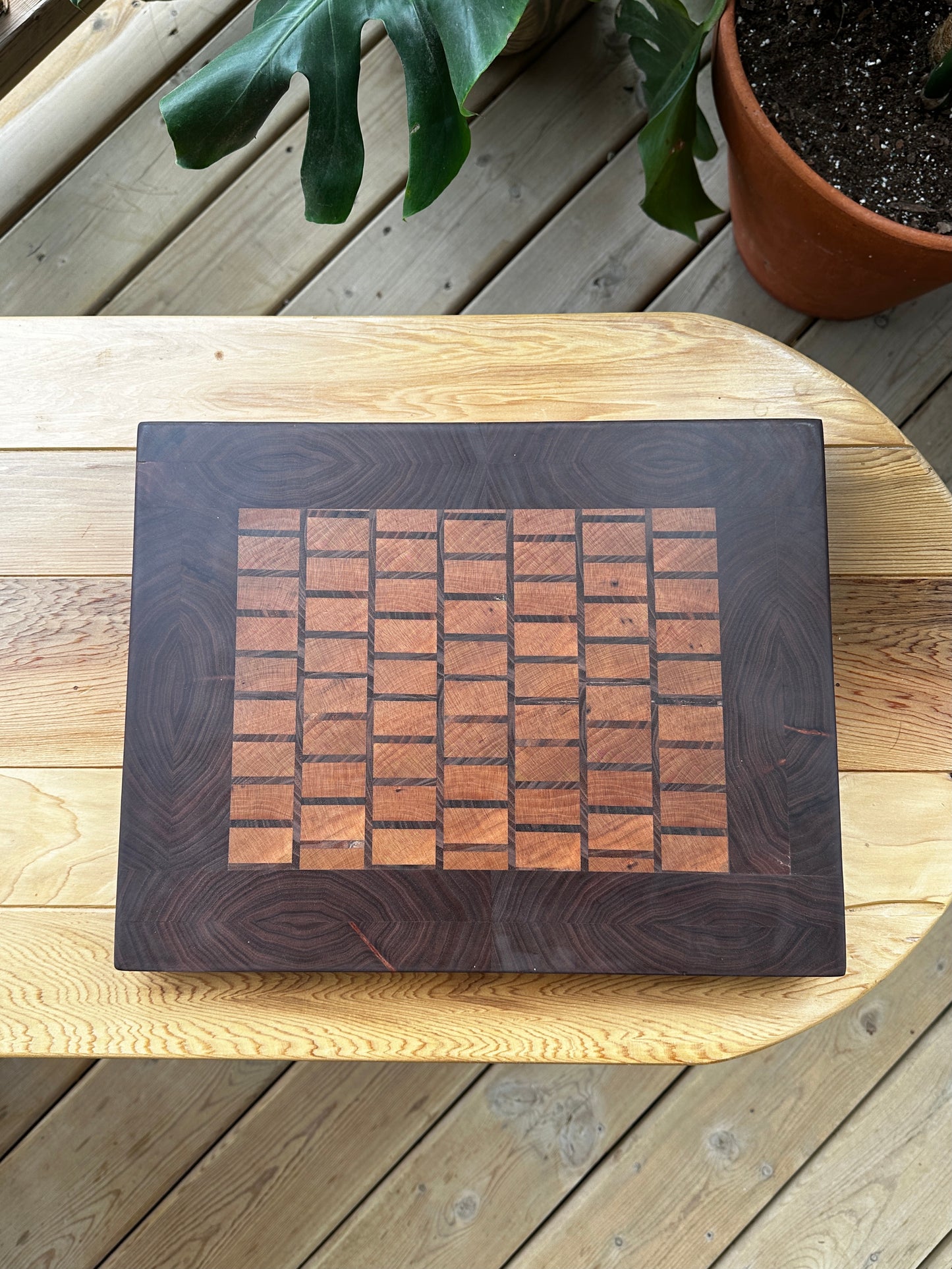 Walnut Edged Wood Cutting Board