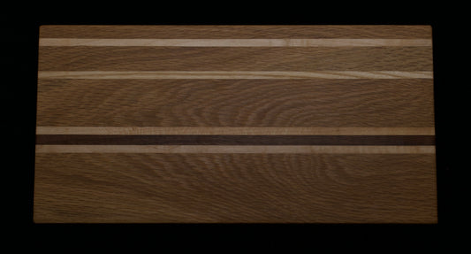 White Oak, Maple, Ash and Walnut Stripped cutting board
