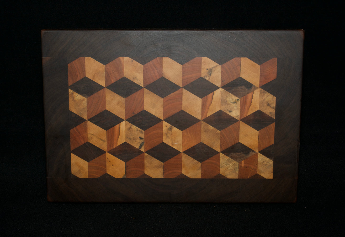 Geometric Walnut, Cherry and Maple Cutting Board
