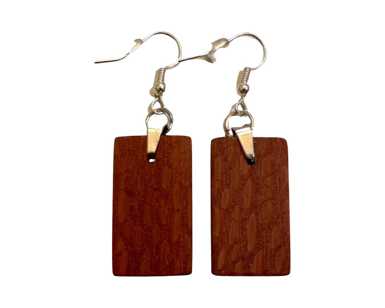 Exotic Wood earrings with sterling silver hooks and earirng protectors